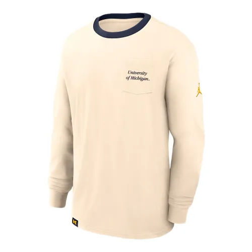 Jordan Michigan Athletic Prep Max90 Pocket Logo Men's Jordan Brand College Long-Sleeve T-Shirt
