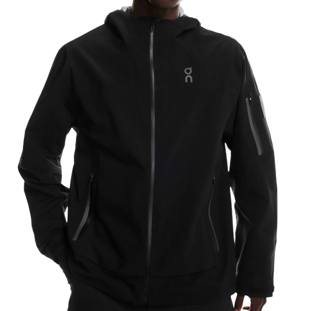 On Trek Jackets Men's Black Hooded (Non-detachable) Moderate