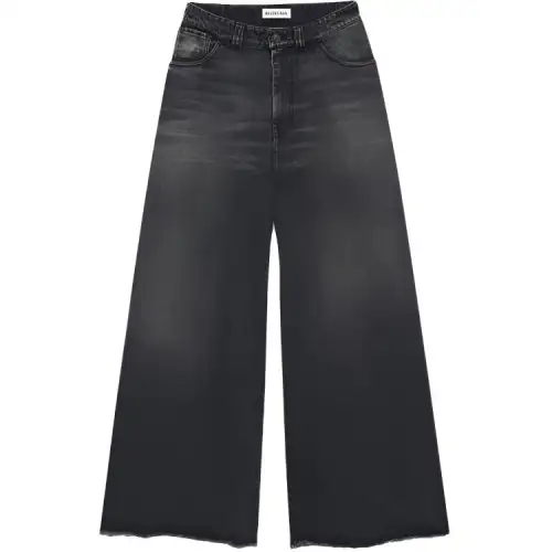 Balenciaga Jeans Women's Black Moderate Wide Leg Pants
