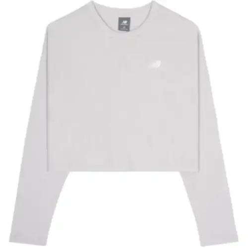 New Balance T Shirts Women's Light Gray Crew Neck
