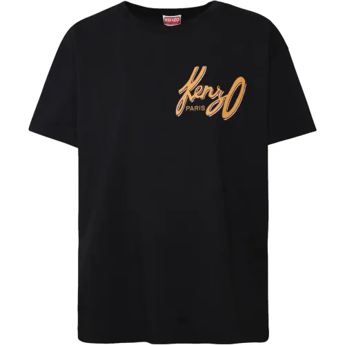 KENZO T Shirts Men's Black Crew Neck Moderate Straight Fit