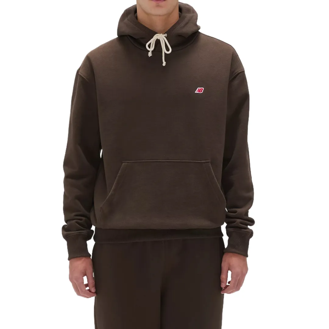 New Balance dropped-shoulder pouch-pocket hoodie
