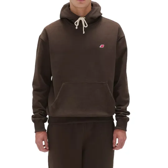 New Balance dropped-shoulder pouch-pocket hoodie