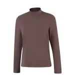 Li Ning T Shirts Women's Agarwood Umber Stand Collar Moderate Straight Fit