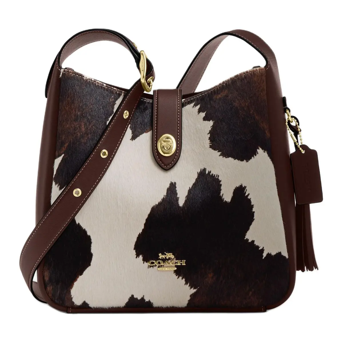 COACH Hadley With Cowhide And Cow Leather Crossbody Bag, Shoulder Bag Medium Women's Brown
