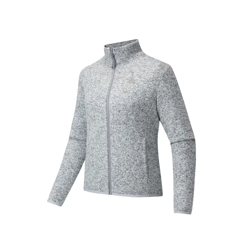 Anta Outdoor Collection Thick Needle Fleece Tops Women's Star Gray Heather Gray