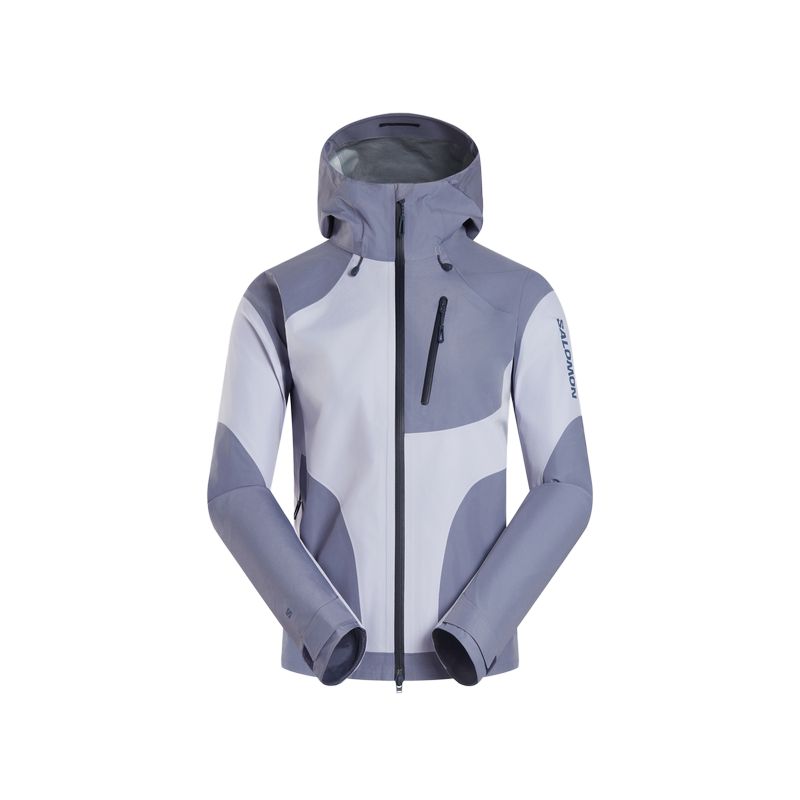 SALOMON Salomon Gore-Tex 3L SHEL 25FW retro spin series hard shell waterproof and windproof casual zipper hooded jacket for women