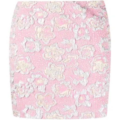 MIU MIU Casual Short Skirts Women's Pink Moderate Short Bodycon Skirt