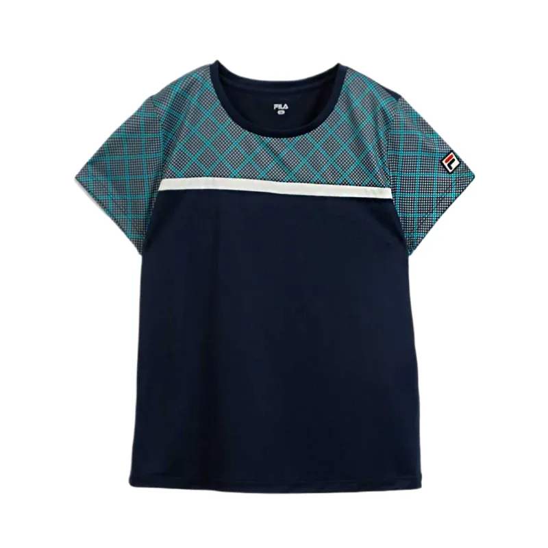 FILA Tennis Tops Women's Blue Crew Neck Moderate