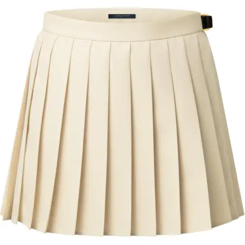 LOUIS VUITTON Belt Detail Pleated Mini Skirt