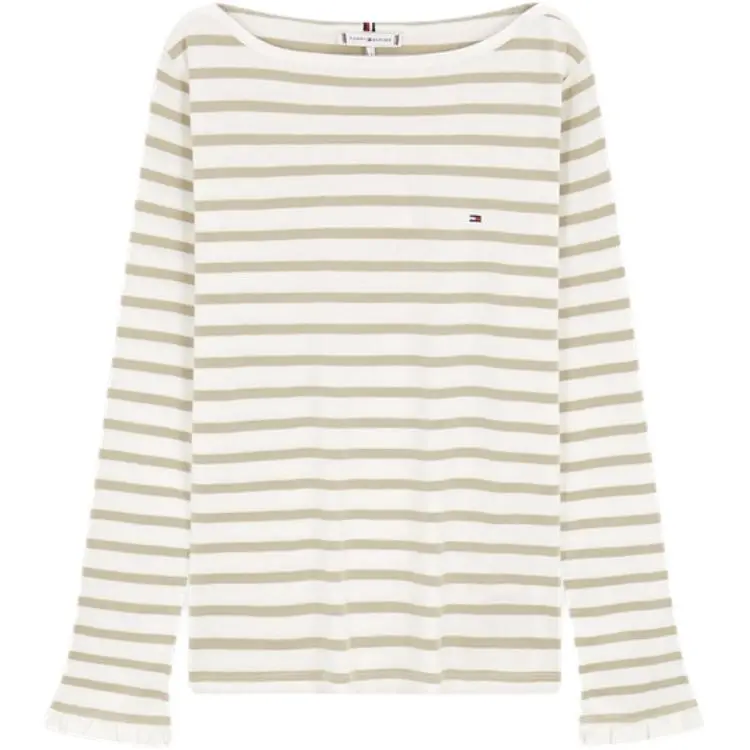 Tommy Hilfiger T-Shirts Women's Boat-neck Moderate Straight Fit