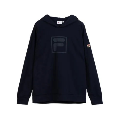 FILA Sweatshirts Women's Navy Blue Hooded Moderate Regular