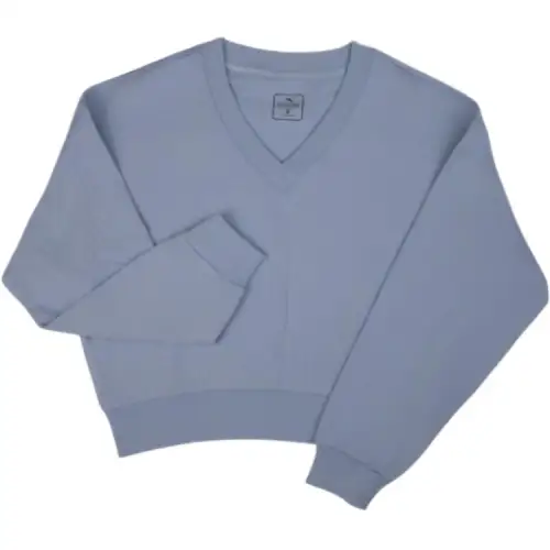 Anta Pullover Sweatshirt Minimalist Style Top Women's Butterfly Wing Blue