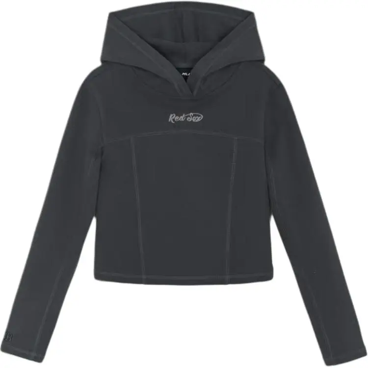 MLB Sweatshirts Women's Black Hooded (Non-detachable) Moderate