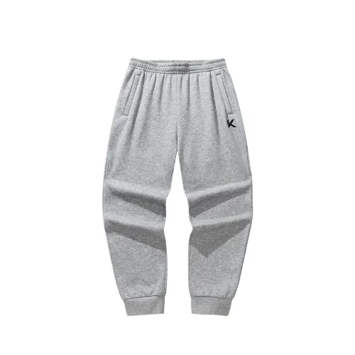 Anta Knitted Sweatpants Men's CD28 Gray Heather Gray