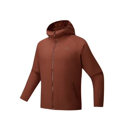 ANTA Puffer Jackets Men's Sequoia Brown 3 Hooded Moderate Other