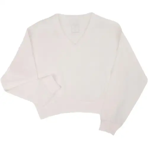 Anta Pullover Sweatshirt Minimalist Style Top Women's Papyrus White