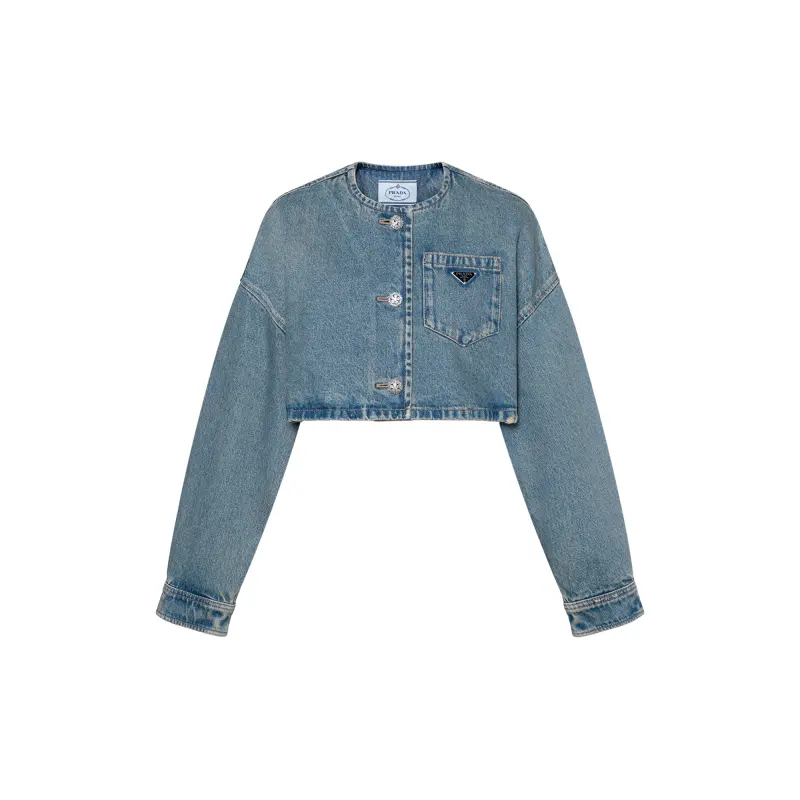 PRADA FW23 Denim Jacket Women's Blue