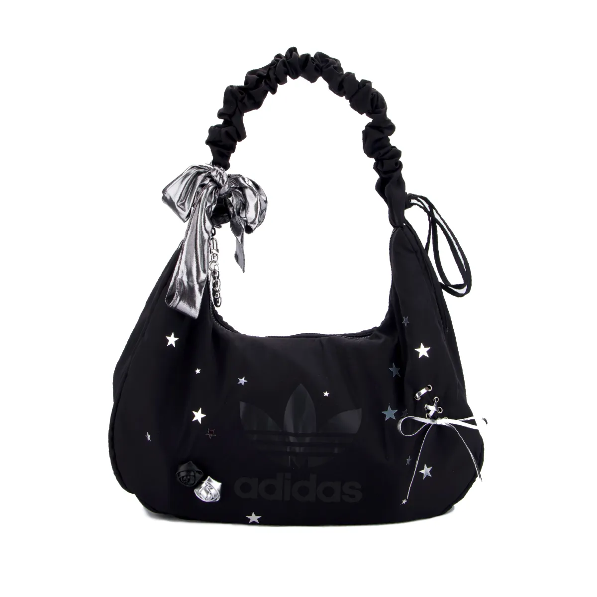 Adidas Originals Fabric Cloud Bag Portable Underarm Shoulder Bag Regular Women's Black