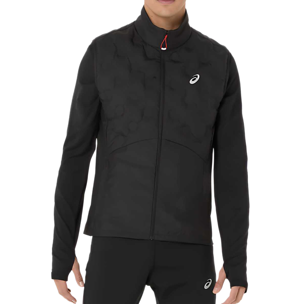 ASICS ROAD Vests Men's Black Stand Collar Moderate Other