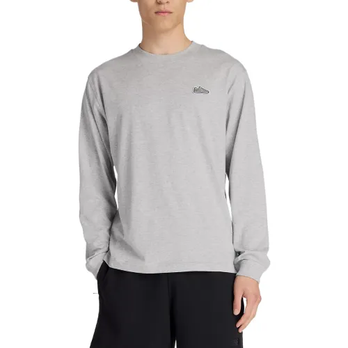 New Balance T Shirts Men's Gray Crew Neck Moderate