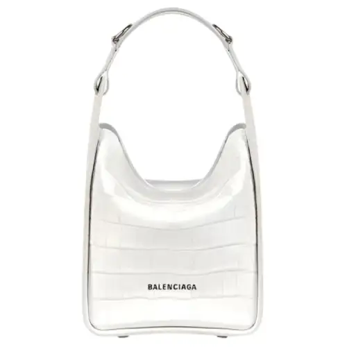 Balenciaga Cow Leather Shoulder Bag Mini Women's White