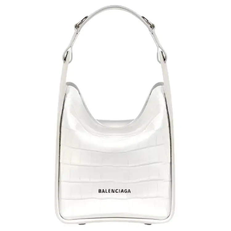 Balenciaga Cow Leather Shoulder Bag Mini Women's White