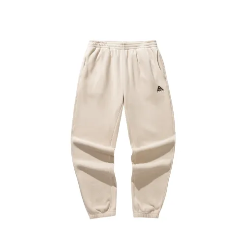 ANTA Knitted Sweatpants Men's Light Smoke Gray 1 Moderate Cuffed Pants
