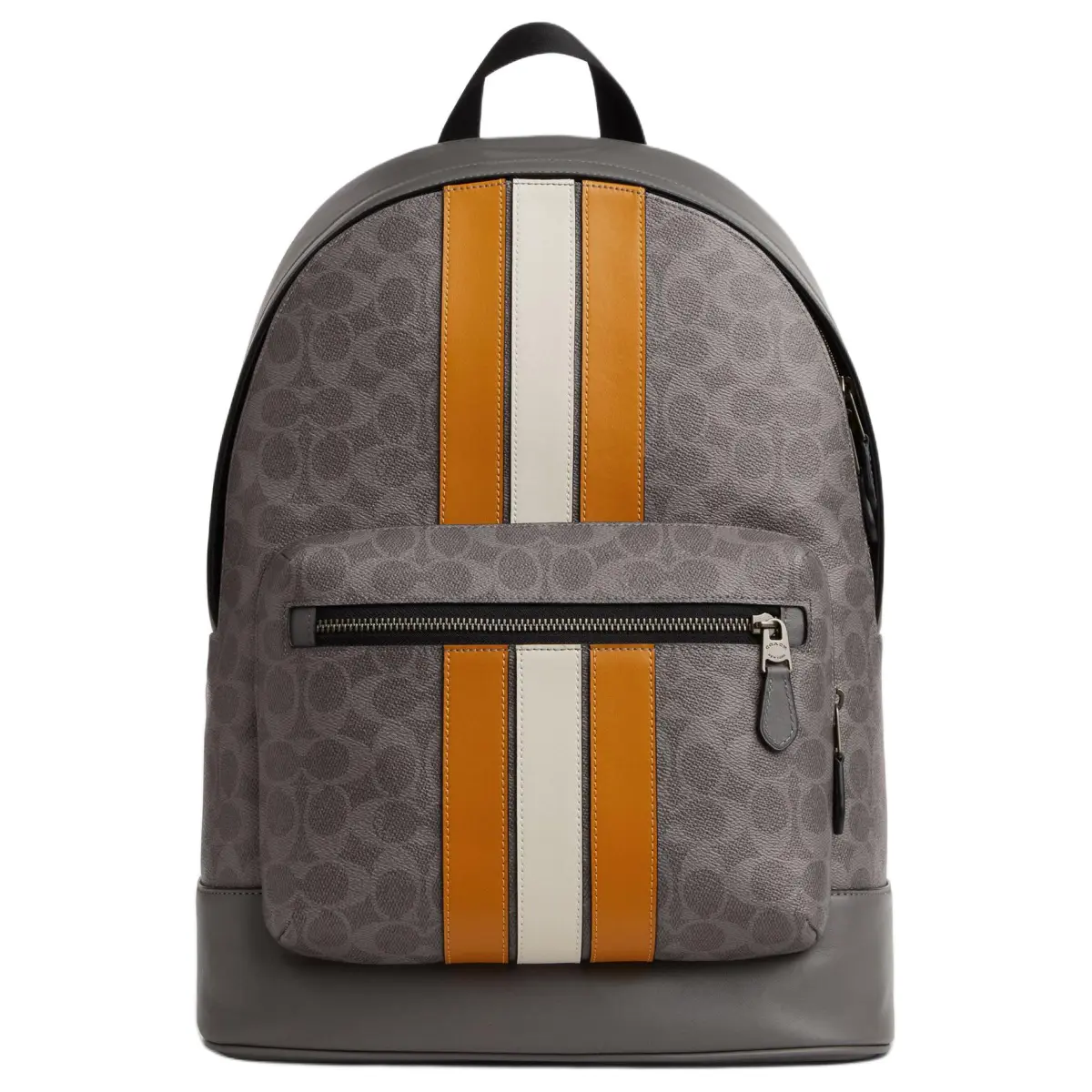COACH West Cow Leather Backpack Large Women's Gray