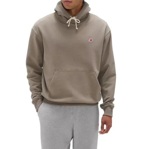 New Balance Sweatshirts Men's Brown Hooded Moderate Regular