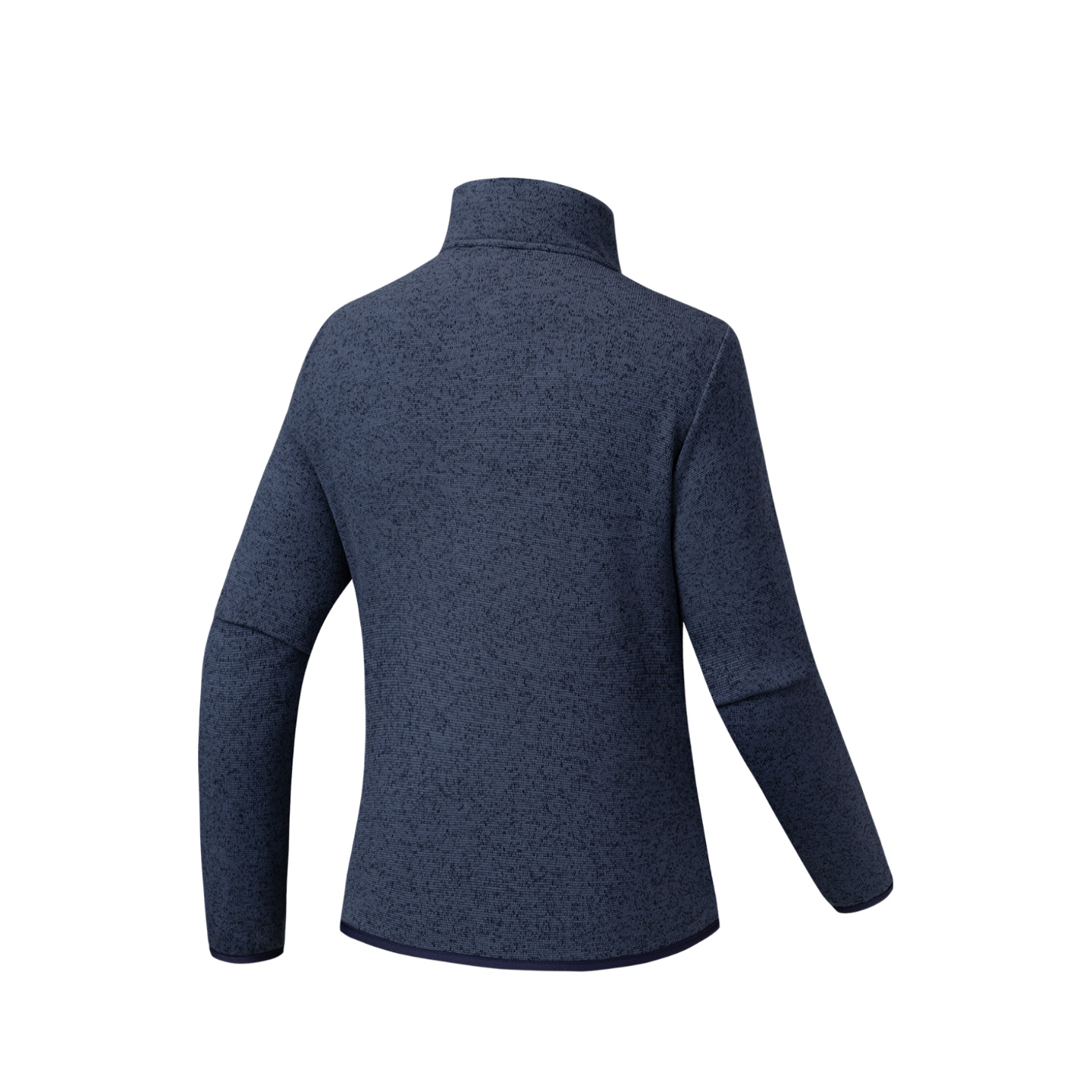 Anta Stand Collar, Liner Coat, Thick Needle Fleece Garment Women’s Maya Blue Flower Gray