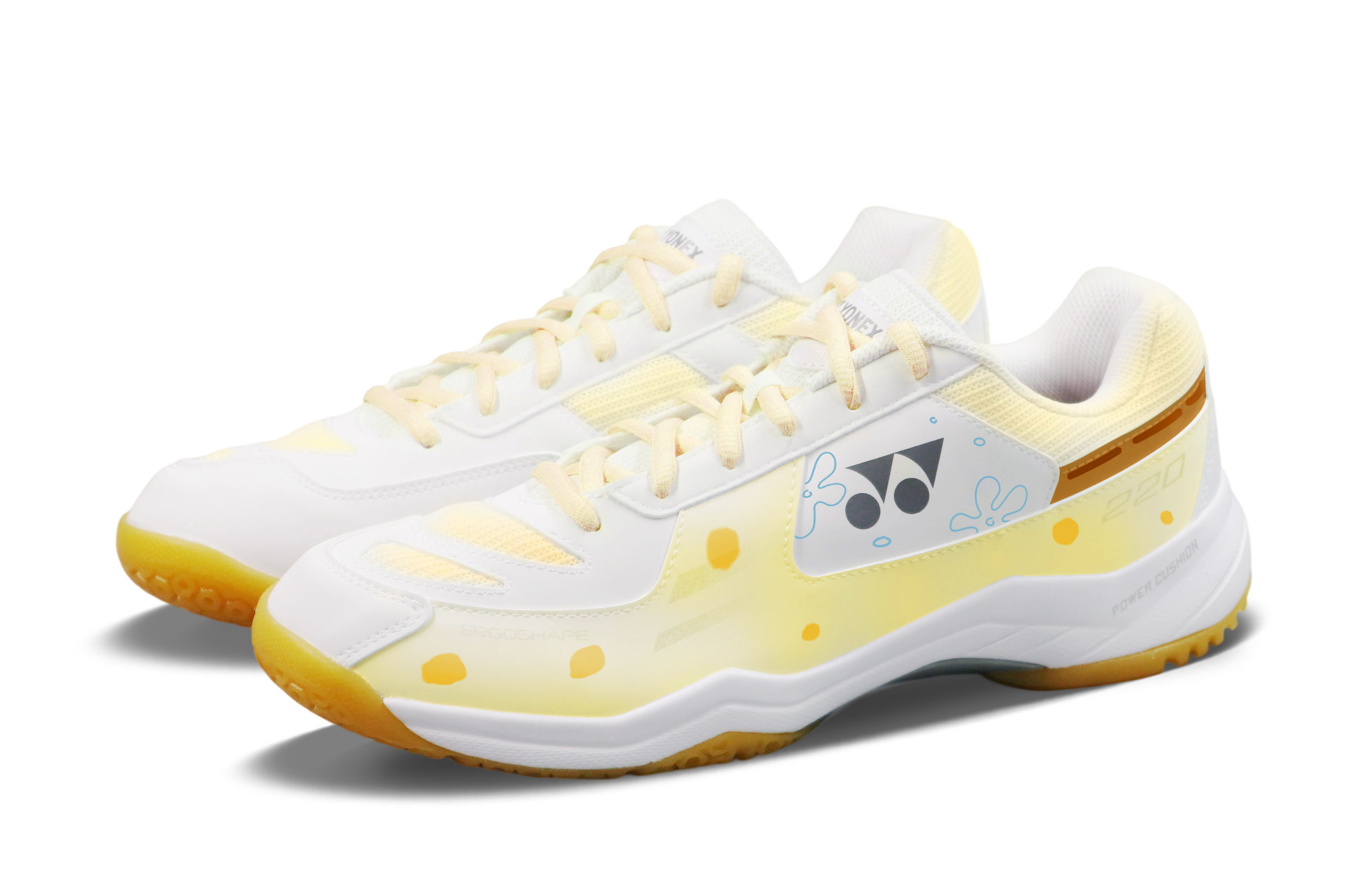 YONEX Power Cushion Cushioning Abrasion Resistant Breathable Coverage Low top Badminton Shoes Unisex White Pink