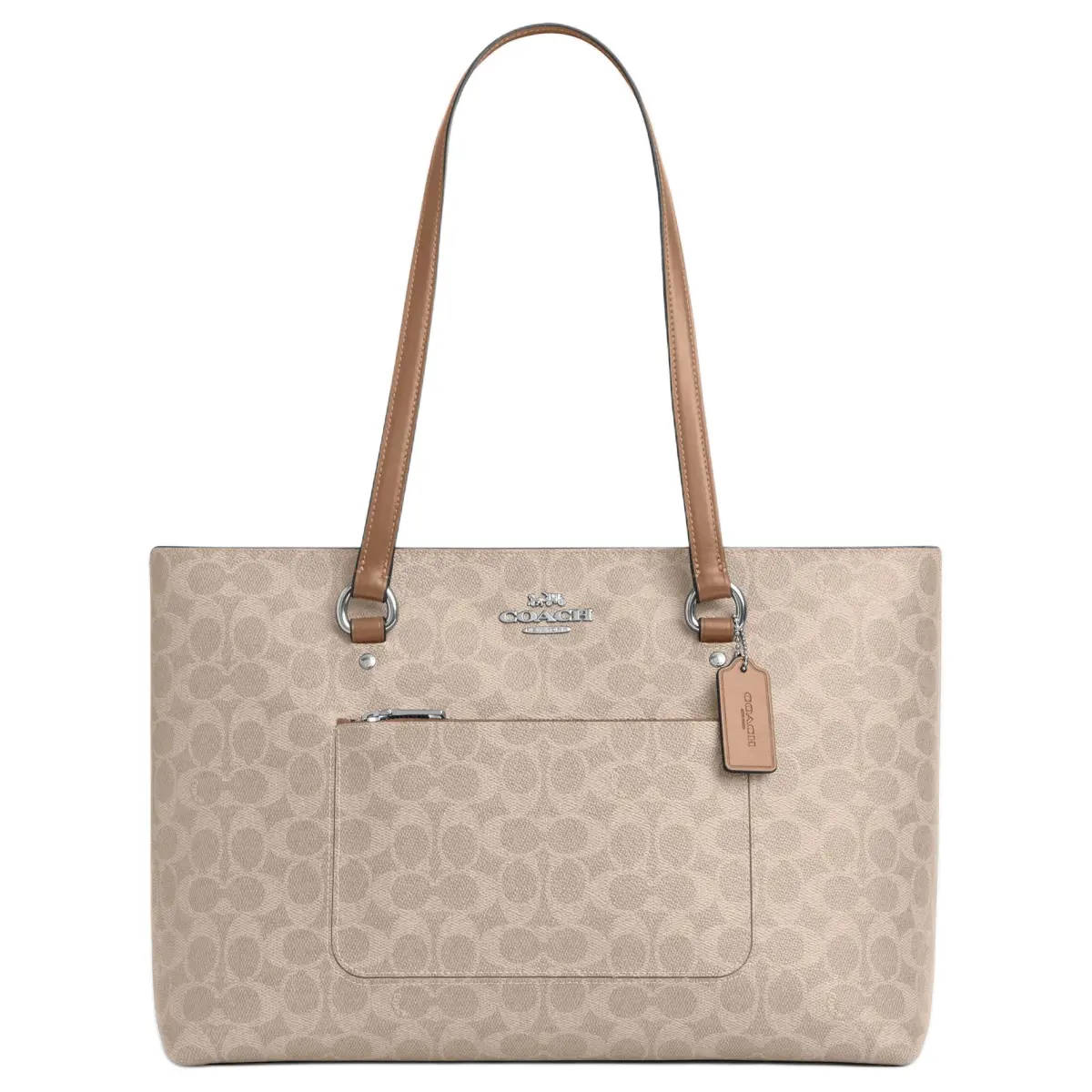 COACH Station Artificial Leather With Cow Leather Tote Bag, Shopping Bag, Handbag, Shoulder Bag Large Women's