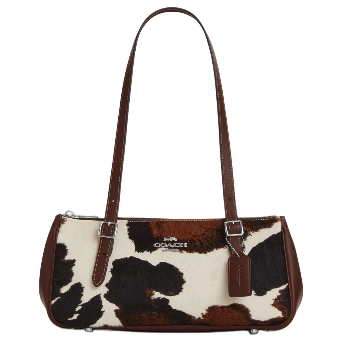 COACH Cow Leather Shoulder Bags Large Women's Brown