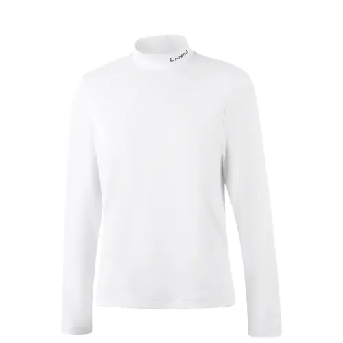 Li Ning T Shirts Women's Standard White Stand Collar Moderate Straight Fit