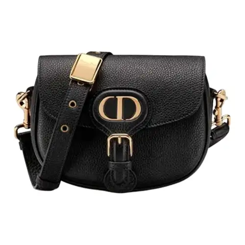 DIOR Bobby Cow Leather Shoulder Bag Small Women's Black