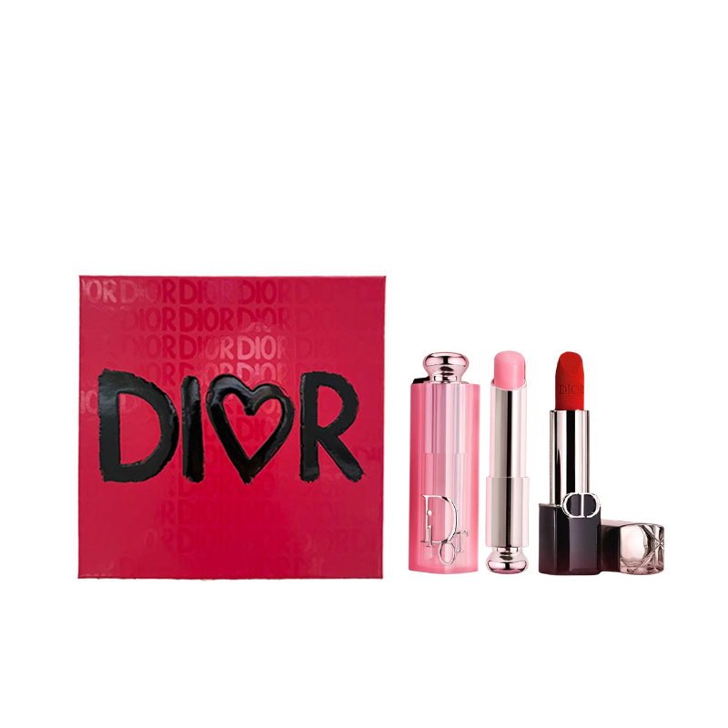 Набор помад Dior (розово-черный)