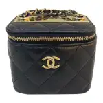 CHANEL Trendy Cc Leather Box Bag Crossbody Bag Women's Black