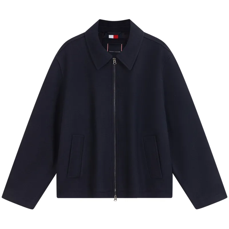 Tommy Hilfiger Coats Men's Navy Blue DW5 Lapel Moderate