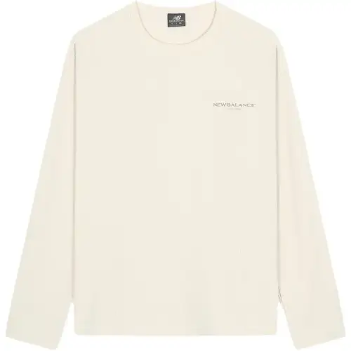 New Balance T Shirts Men's Ivory Crew Neck
