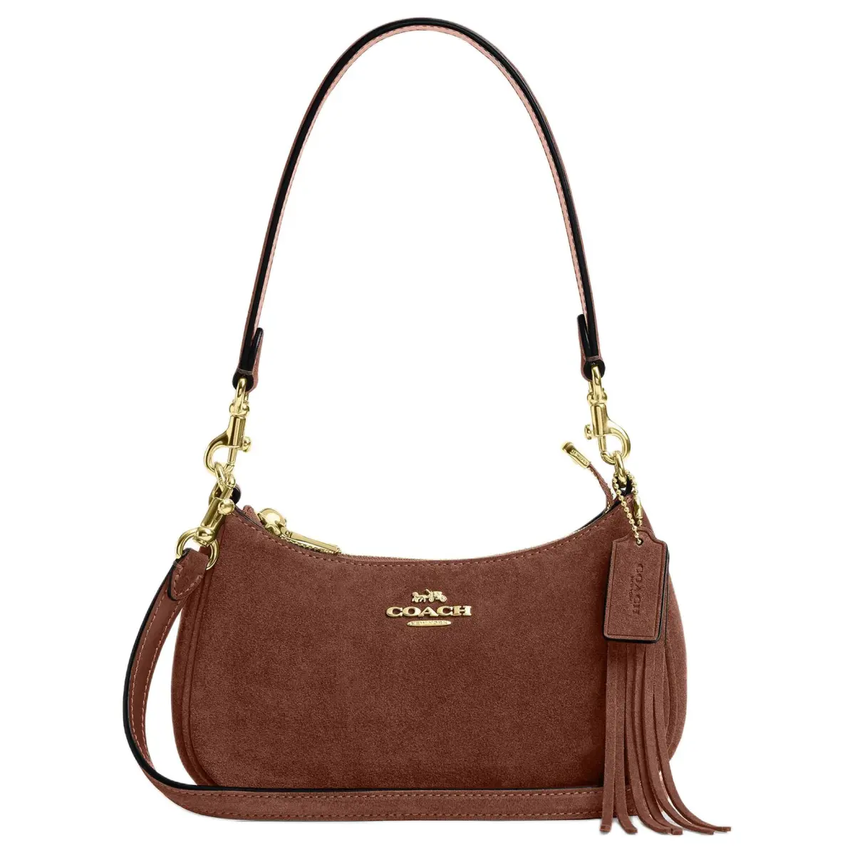 COACH Teri Cow Leather Shoulder Bag Small Women's Vintage Brown