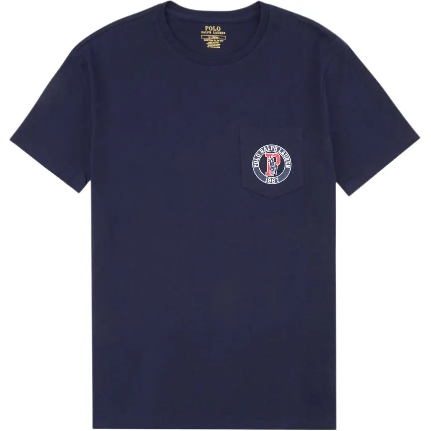 Polo Ralph Lauren T Shirt Custom Slim Fit Men's Marine Blue