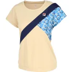 FILA Tennis Tops Women's Beige Crew Neck Moderate