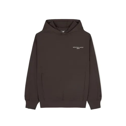 New Balance Sweatshirts Men's Brown Hooded Moderate