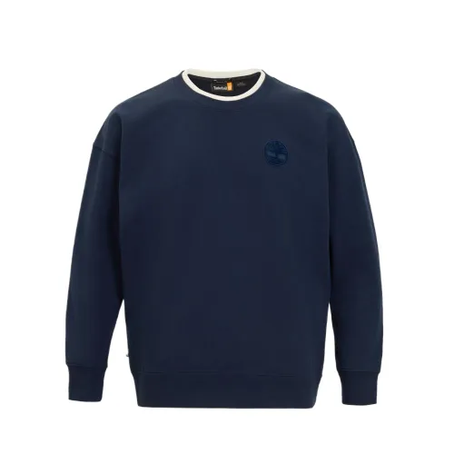 Timberland Sweatshirts Unisex Blue Crew Neck Moderate Regular