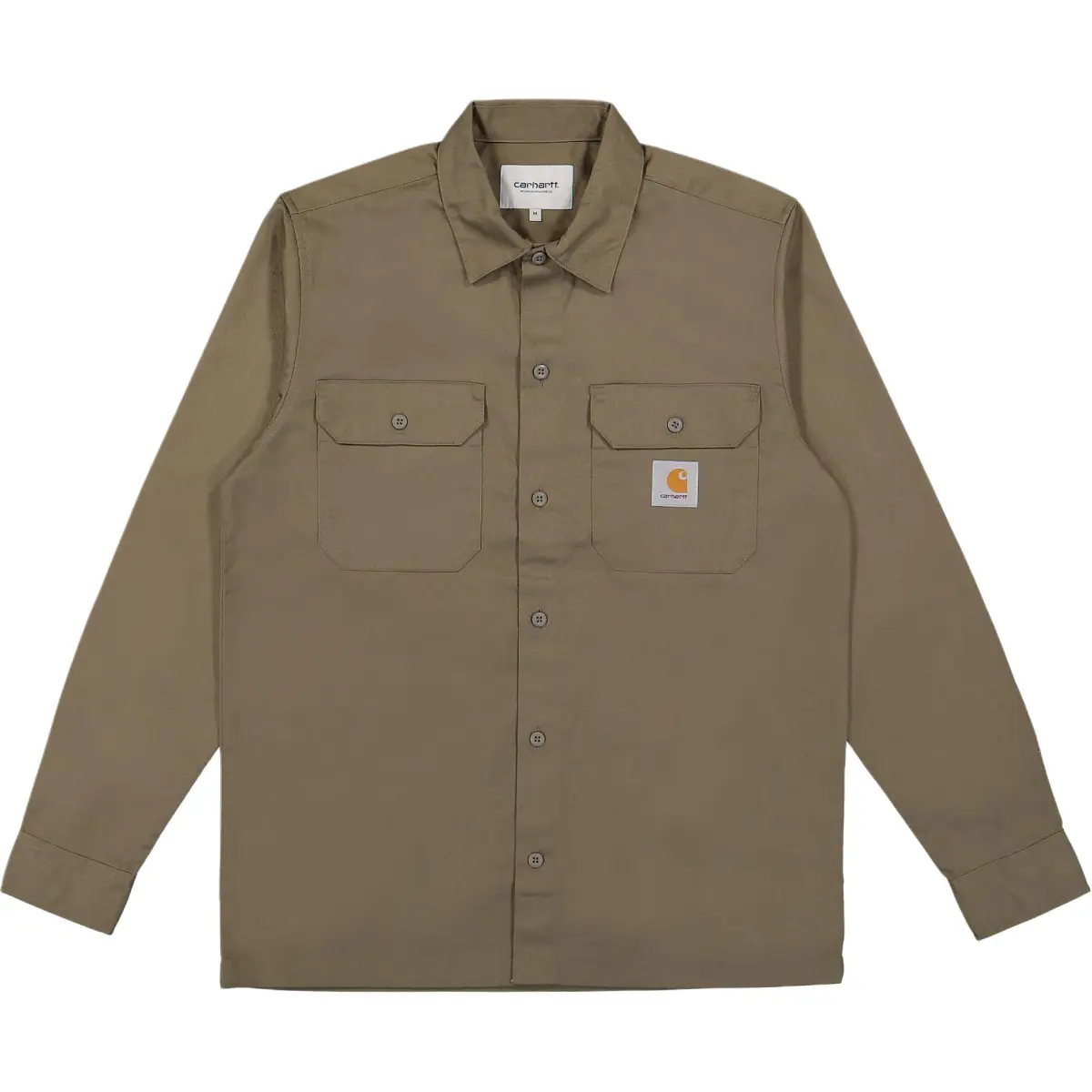 Carhartt WIP Shirts Men's Brown Lapel Moderate Straight Fit