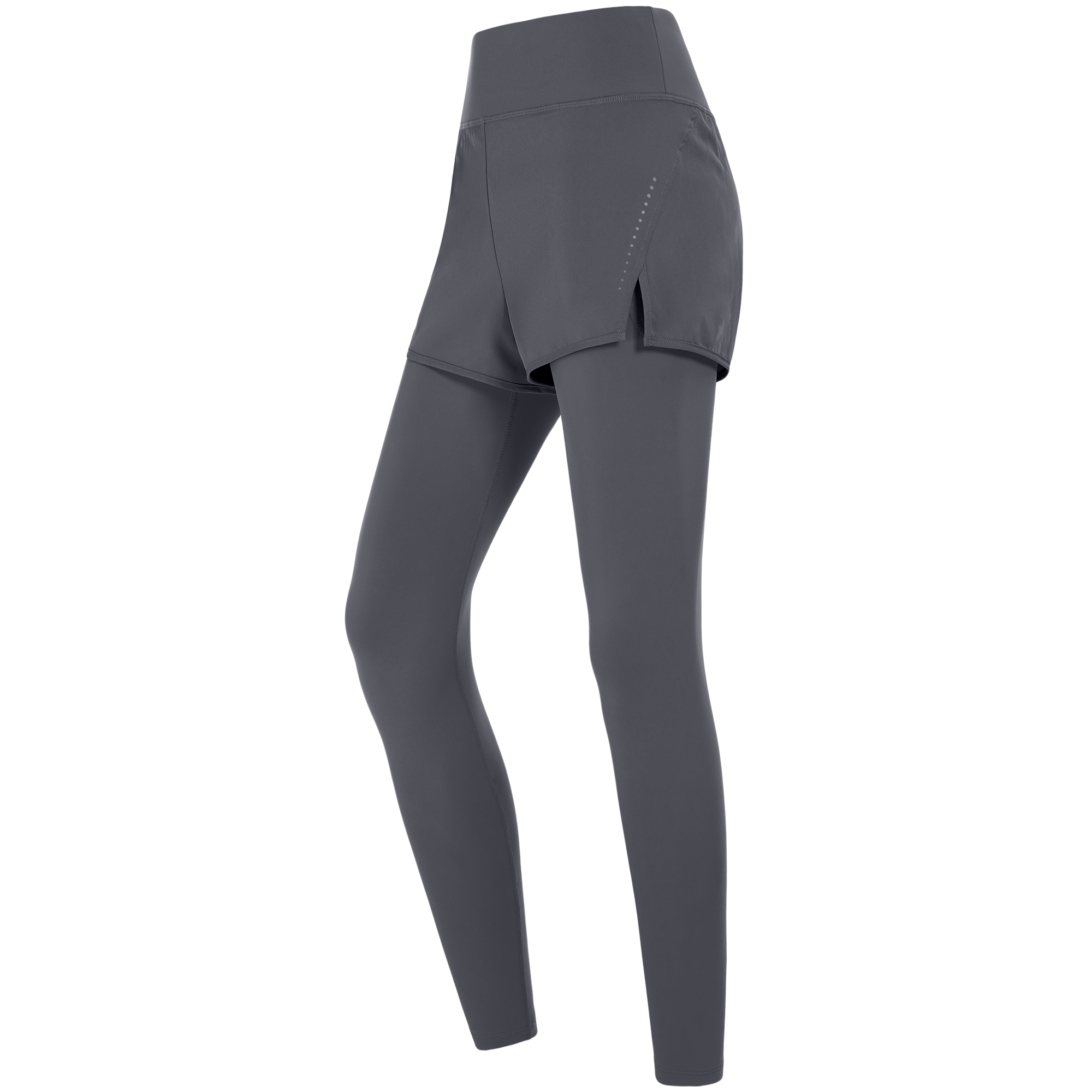 CAMEL Rising Stars Collection, Solid Color Mock Two Piece Fleece Lined Thermal High Rise Butt Lifting Fitness Yoga