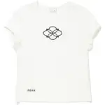 Li Ning T Shirts Women's Ivory Crew Neck Moderate Straight Fit