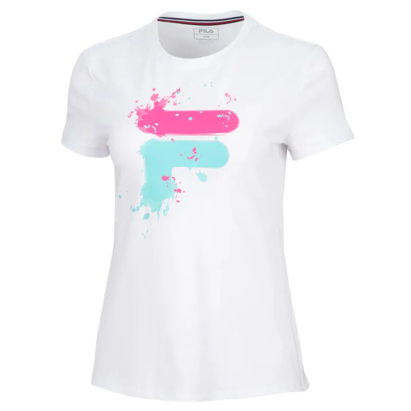 FILA Tennis Tops Women's White Crew Neck Moderate