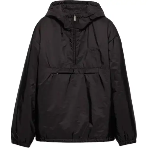 Prada triangle-logo hooded jacket
